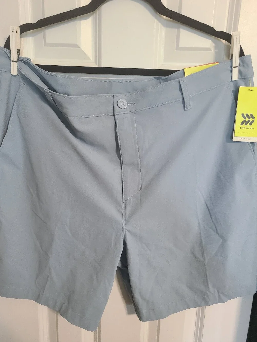all in motion Light Blue Flat-Front Performance Shorts